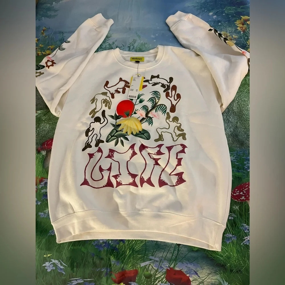 🍄HOST PICK🍄Market x UO Exclusive Life Cycle Crew Neck Sweatshirt, S, L, NWT - Picture 8 of 12